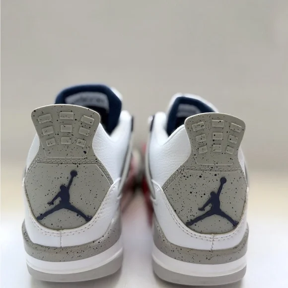 Jordan Men's White, Gray & Navy Retro Sneakers - Picture 2 of 6